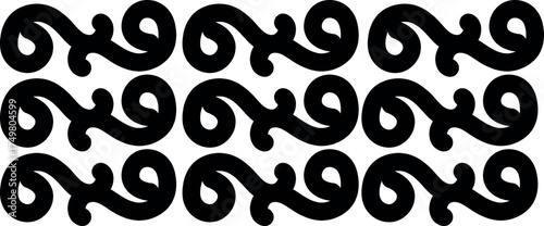 Futuristic Abstract Lines: Vibrant Black Curves and Spirals Forming Motion and Depth on White
