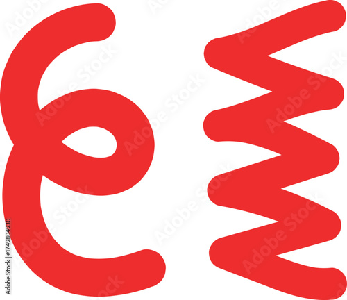 Energetic Abstract Motion Design: Colorful Wavy Lines and Curved Red Forms for Digital Art Posters