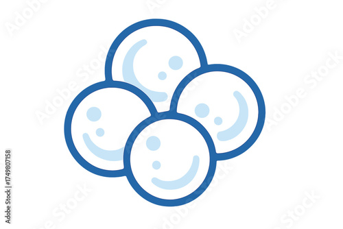 Simple soap suds or cleaning foam bubbles for hygiene and washing concepts
