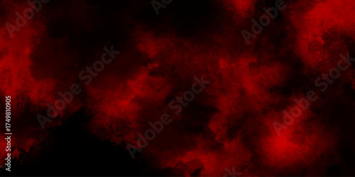 abstract red and black background, for advertising and wallpaper, abstract smoke exploding cumulus clouds, red and black grunge fog texture for thriller film posters.