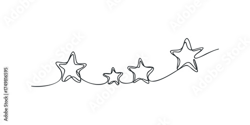 Abstract Stars Line Form