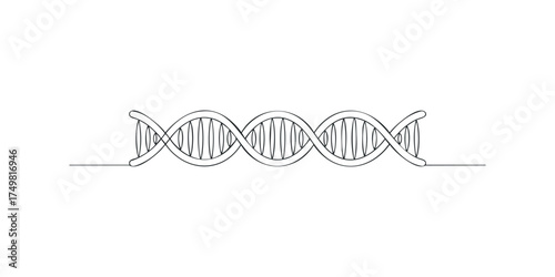 Abstract double helix DNA molecule symbol