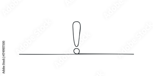 Exclamation Point on a Line