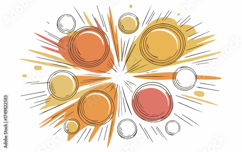 Retro burst of color and energy creates a vibrant, dynamic background for your modern design projects or social media posts, adding a touch of fun and flair