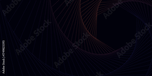 Abstract technology background with modern dynamic spiral hexagon dotted line design. Futuristic background concept for covers, banners, brochures and websites. VOL. 2