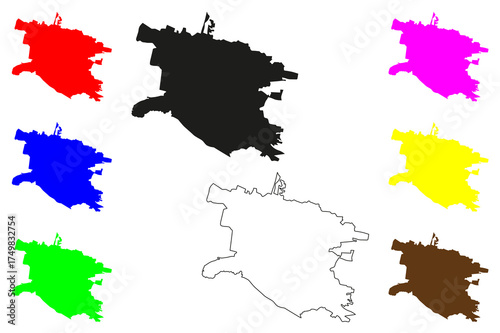 San Cristobal de las Casas city (United Mexican States, Mexico, Chiapas State) map vector illustration, scribble sketch Jovel or San Cristóbal de las Casas map