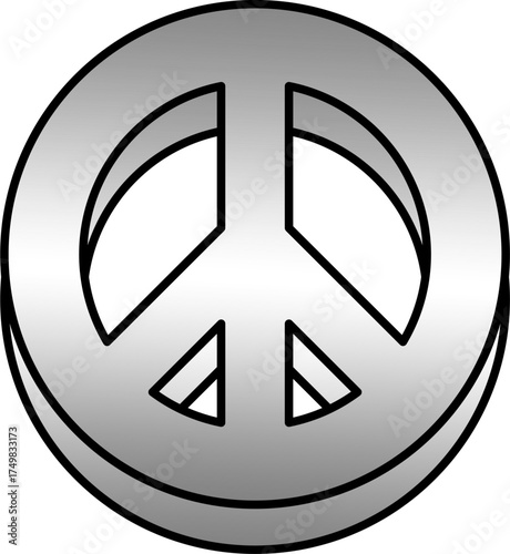 Chrome Peace Symbol