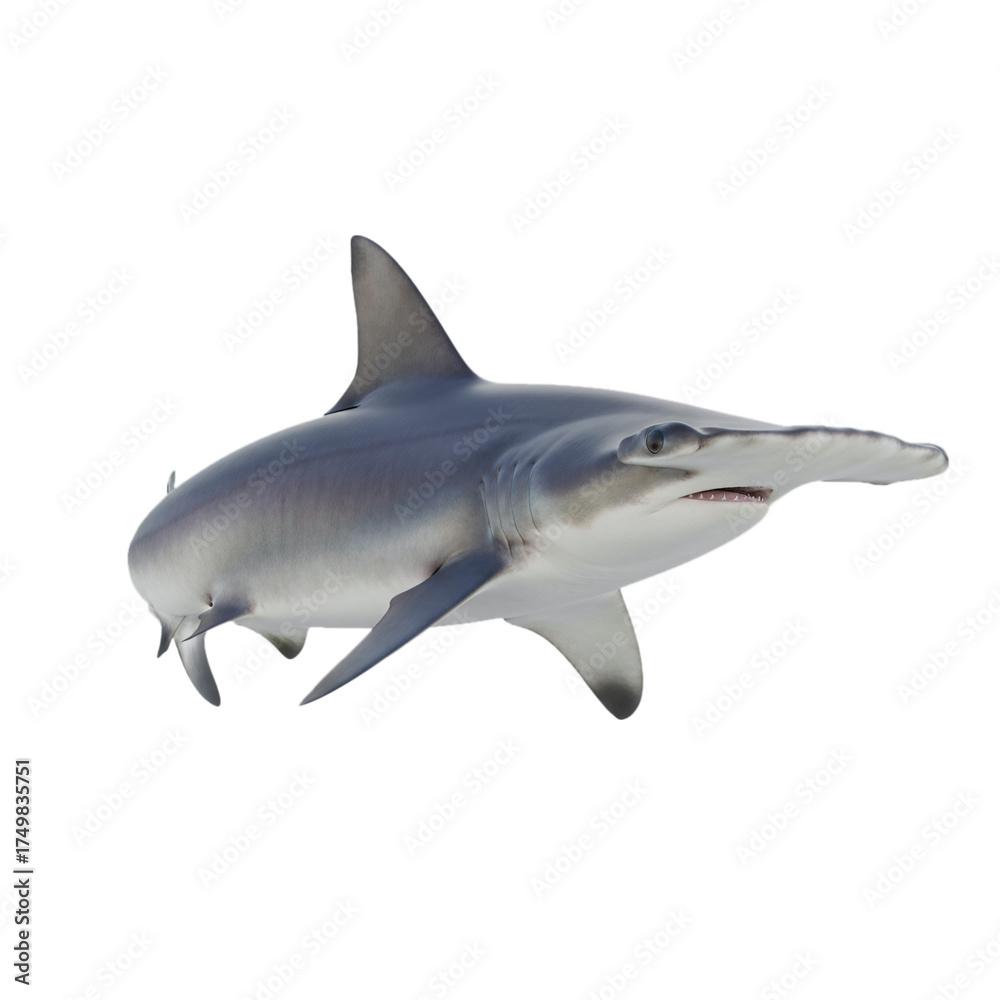 Obraz premium hammerhead shark isolated on transparent background