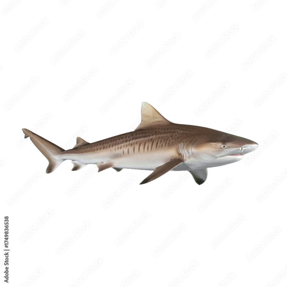 Naklejka premium tiger shark isolated on transparent background