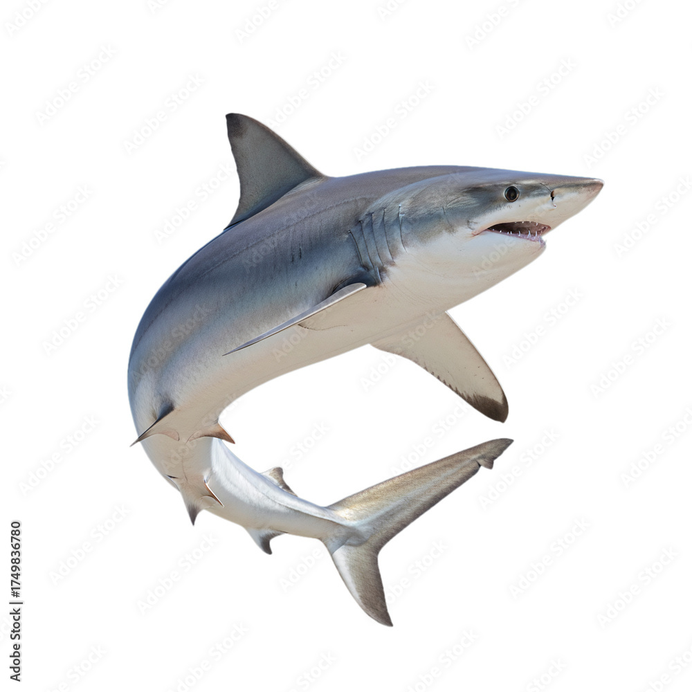 Fototapeta premium mako shark isolated on transparent background