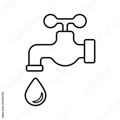 Dripping Faucet Water Leak Icon