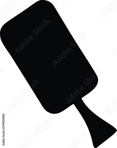 Black Putty Knife Illustration for DIY and Home Improvement. Stock Vector Graphic.