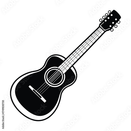 Acoustic Guitar Vector Illustration