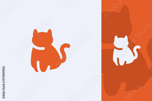 Minimalist Cat Logo - Simple Animal Pet Brand Identity Vector for Business