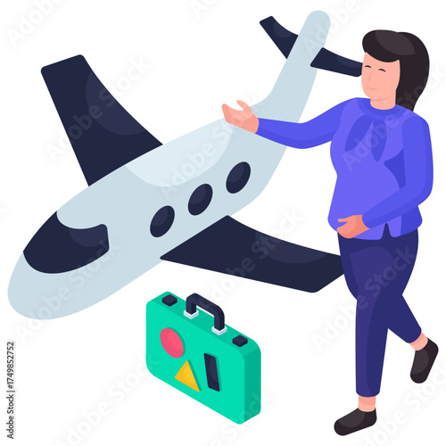 An eye catching design illustration of tourist 