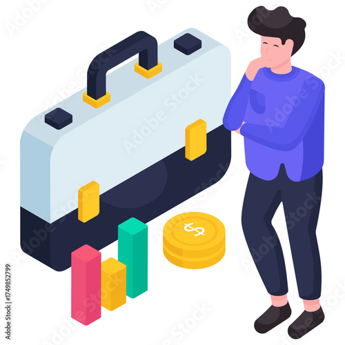 A colorful character of businessman