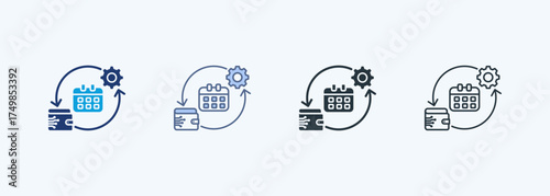 Subscription Management Multiple Style Icon Collection