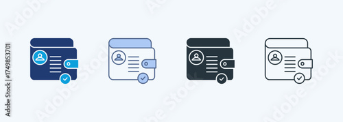 Identity Verification Multiple Style Icon Collection