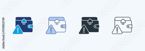 Budget Alert Multiple Style Icon Collection