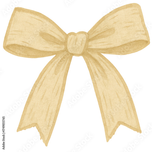 Light Beige Bow Illustration