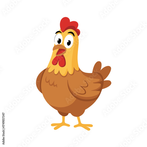 chicken character on a white background