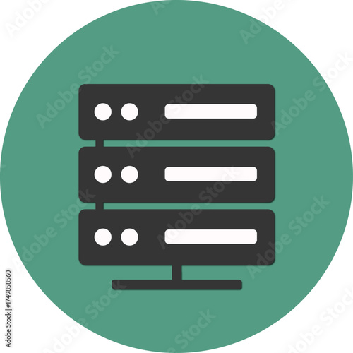 Server stack icon representing data center or hosting system