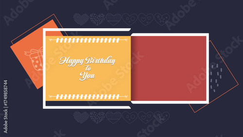 birthday banner design with copy space