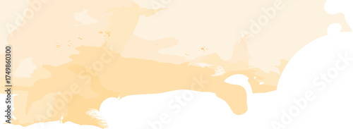 An abstract beige and light tan organic shape with smooth fluid lines and layered gradients, resembling sand dunes or flowing desert terrain in minimalist modern design.