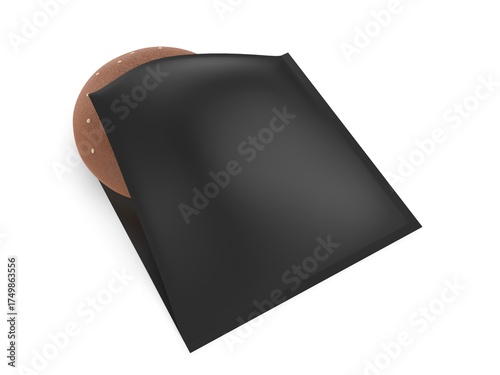 Blank donut paper oil proof wrapper 3d illustration render.