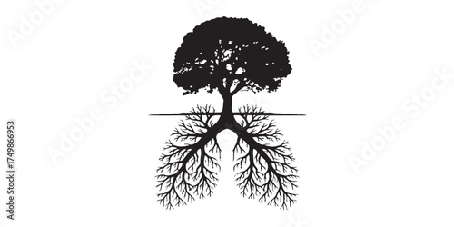 Tree of life and breath concept for health and environment metaphor