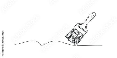 Paintbrush with sweeping line