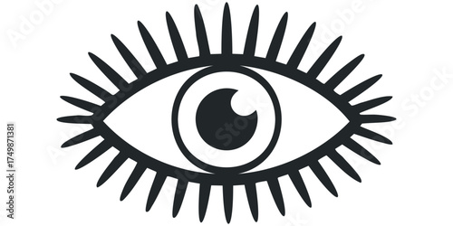 All Seeing Eye Symbol with Rays