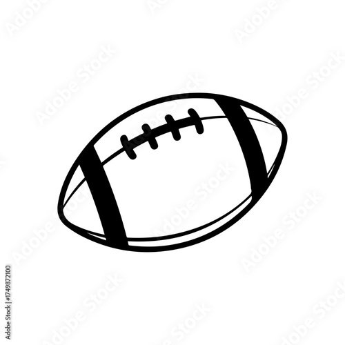 American Football Illustration - Sports Equipment and Game Ball.