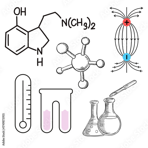 Science and Chemistry Elements Vector Set