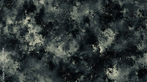 Grayscale textured abstract background with cloud-like formations.
