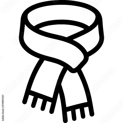 Minimalistic wool scarf icon design