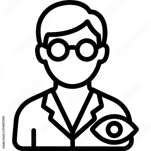 Minimalistic optician icon design