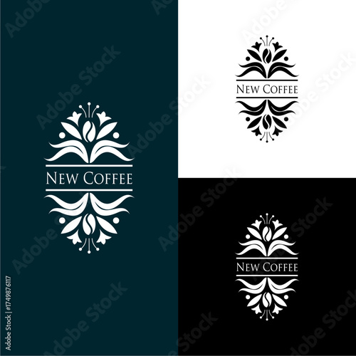 Luxurious and unique coffee drink logo design