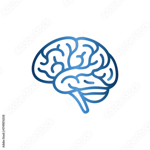 Illustration vector of human brain logo template