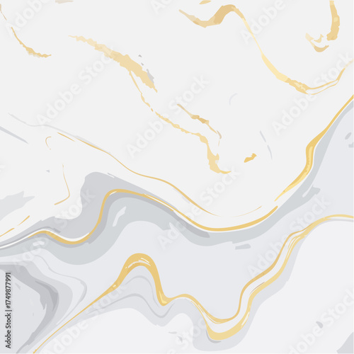 Abstract white and gold marble texture for backgrounds and designs