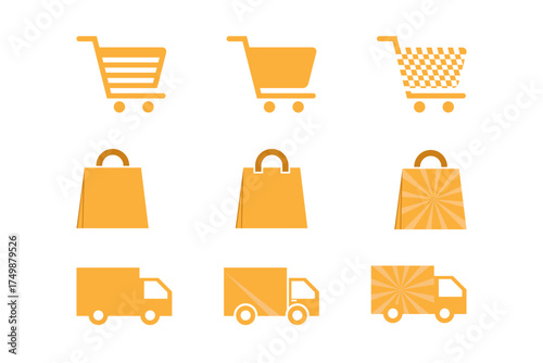 E-commerce Shopping and Delivery Icon Set