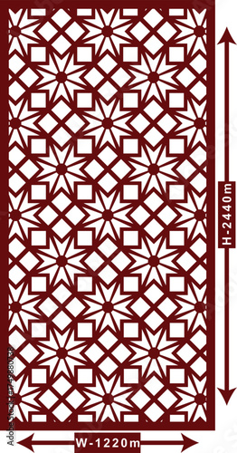 Gate Jali Design For Laser Graphic And Plywood, Partition, CNC Router Design, Acrylic And CNC Machine laser Cutting vector & EPS File.