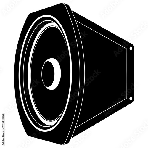 vector illustration of a speaker
