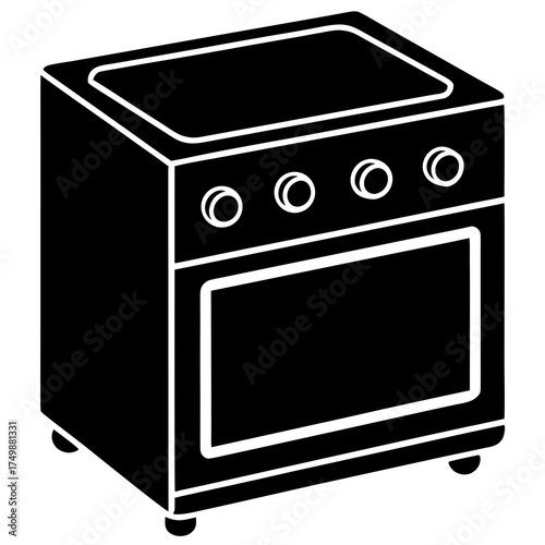electric stove isolated on white