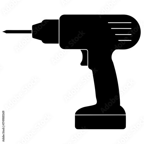 electric drill isolated on white background