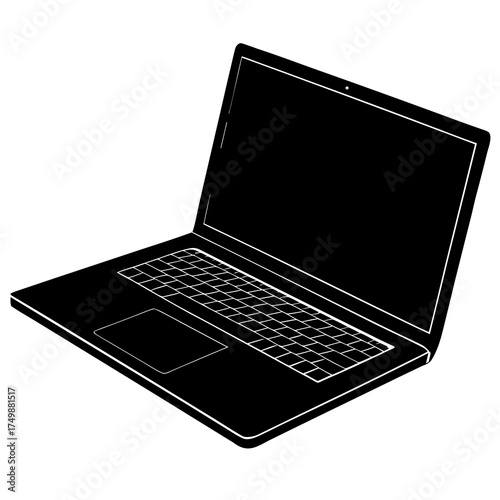 laptop isolated on white background