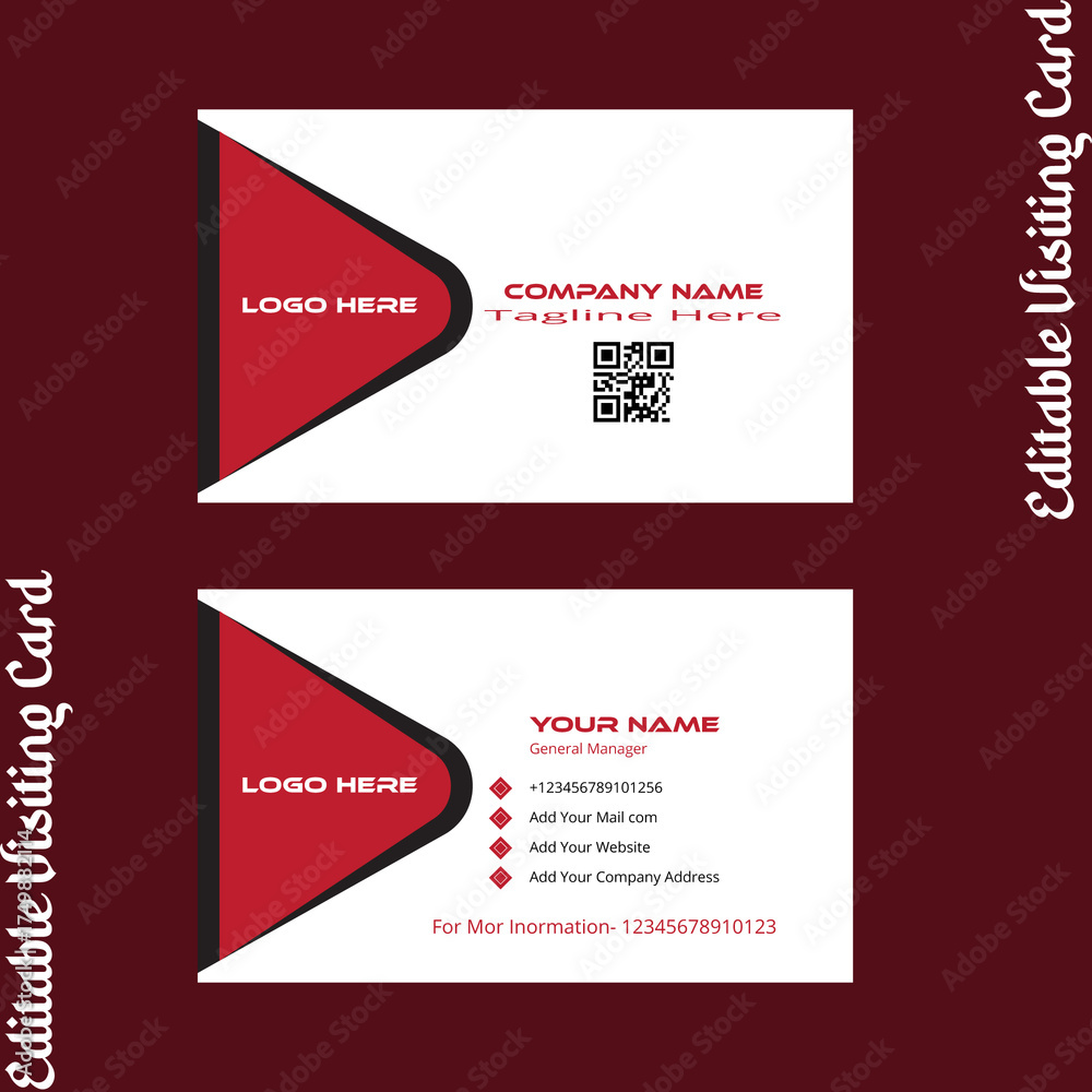 Fototapeta premium Modern business card template vector design for corporate and creative presentation