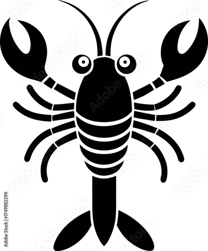 Minimal and Stylish Lobster Doodle Vector Illustration
