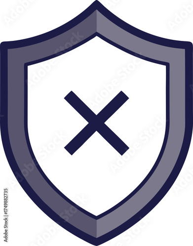 shield x vector illustration design