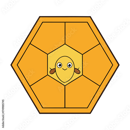 Golden honey glistens inside a natural honeycomb, its hexagon cells brimming with sweet, sticky nectar crafted by bees and glowing with warm, rich amber tones.
